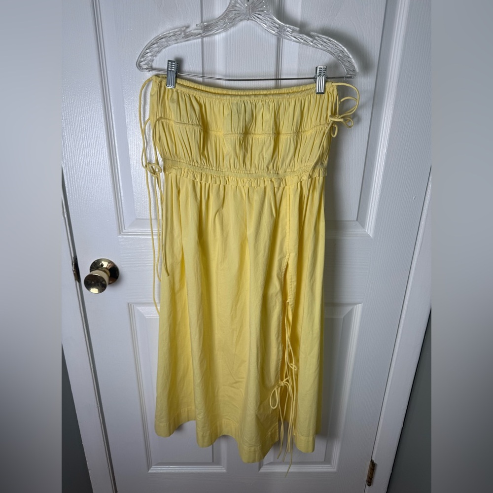Damson Madder Charlotte Midi Skirt in Yellow - Picture 2 of 11